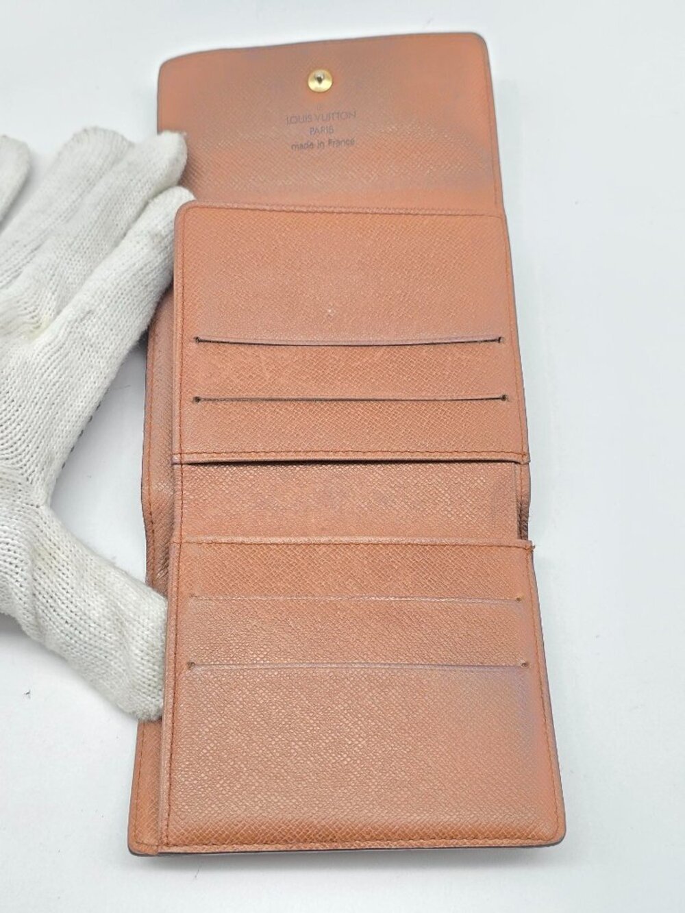 Authentic Louis Vuitton Monogram Canvas Compact Flap Snap Wallet Brown LV - Picture 12 of 16